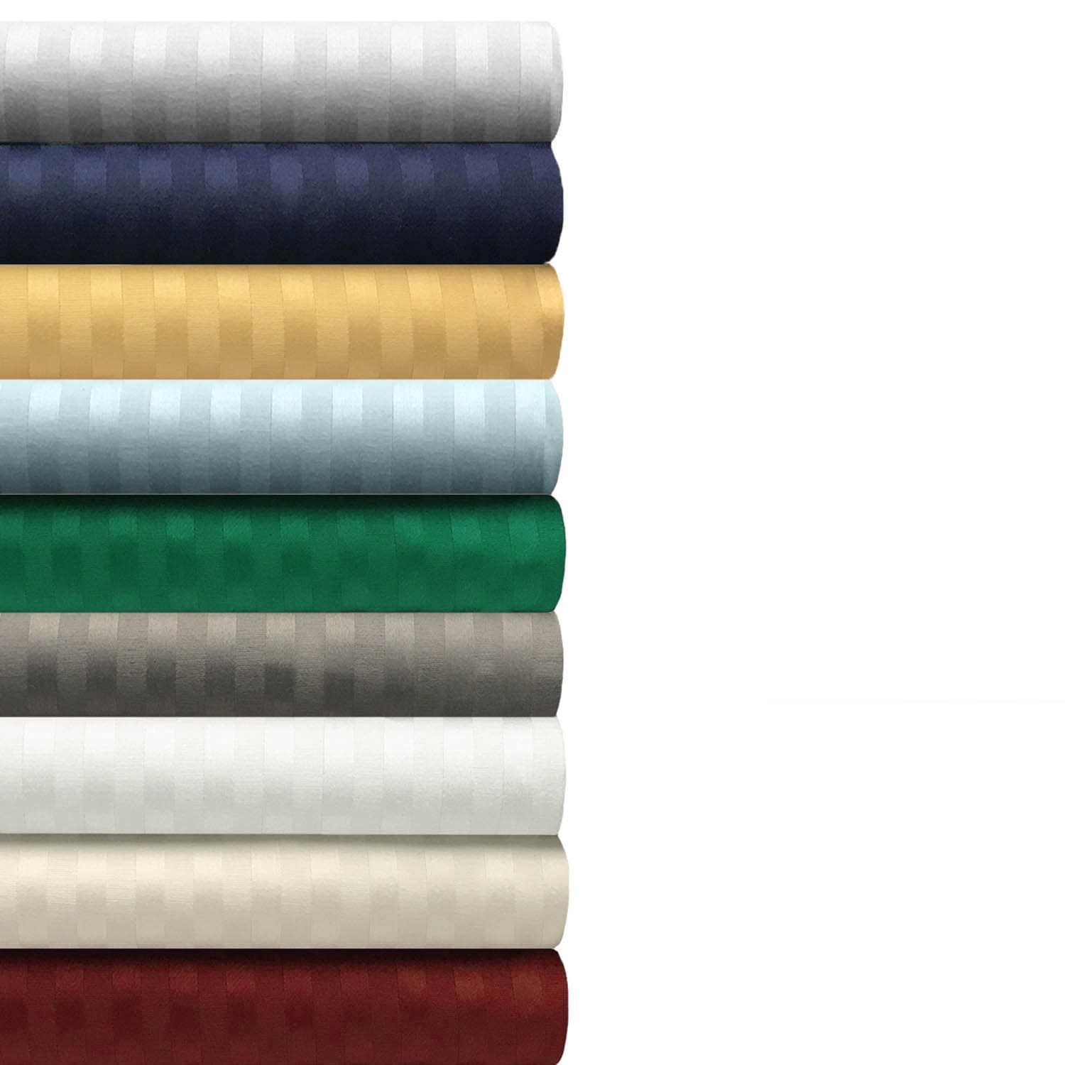 Superior 400 TC Stripe Egyptian Cotton Sateen Pillowcase Set of 2