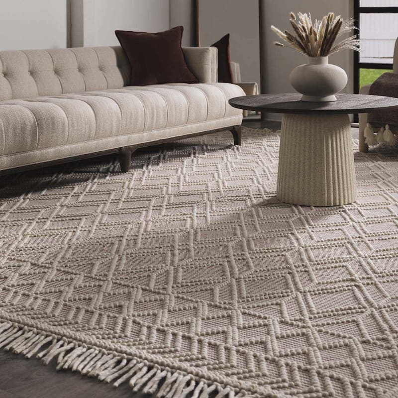 Hauteloom Arnside Living Room, Bedroom Area Rug - Ivory, Pink - 2'3" x 3'9"