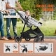 preview thumbnail 16 of 28, Carbon Steel Foldable 5-in-1 Stroller with Reversible Seat - 34.6” L x 23.6” W x 46.5” H