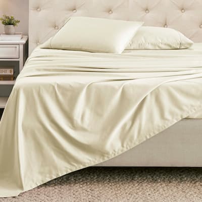 Superior Cotton Blend Solid Deep Pocket Bed Sheet Set