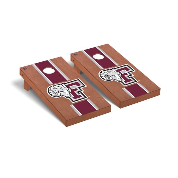slide 2 of 5, Fordham Rams Rosewood Cornhole Board Set