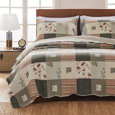 Greenland Home Fashions Sedona 100 Percent Cotton Quilt Set