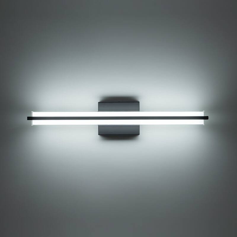 Contemporary Dimmable LED Rectangular Vanity Wall Sconce 24.6in