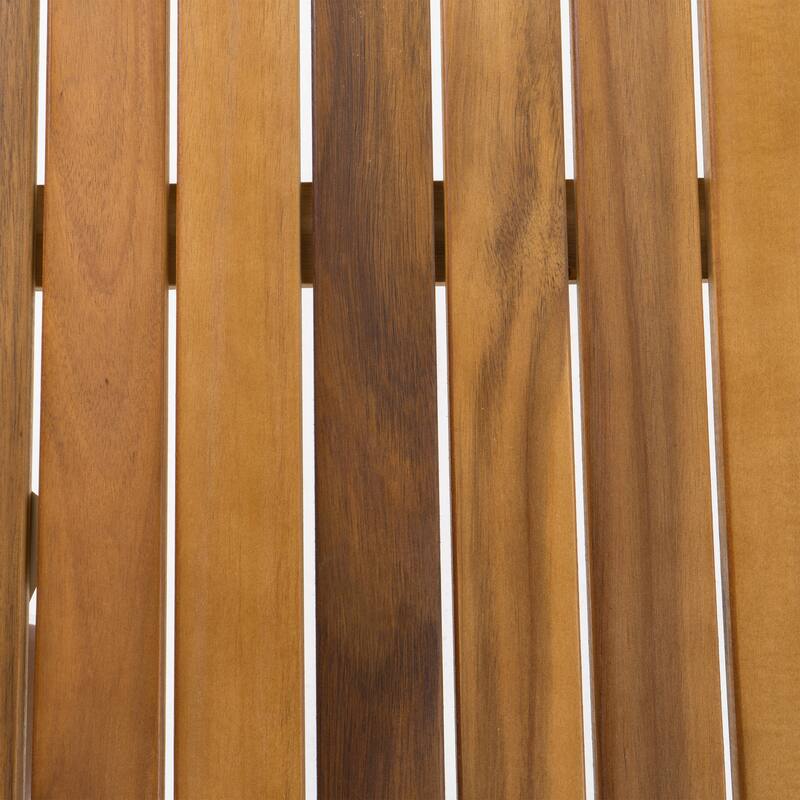 Christopher Knight Home - 7-Piece Acacia Wood Outdoor Dining Table Set with Wicker Woven Dining Chairs