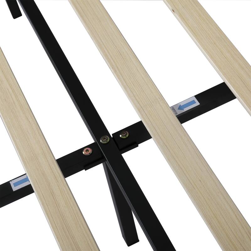 White Queen Upholstered Bed Frame with LED Lights and Crown Headboard, 12 Slats, 600 lbs Capacity
