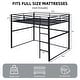 preview thumbnail 15 of 31, Metal Loft Bed Full with Guardrails, Flat Ladder, Kids, Teens, Adults