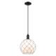 Option White Glass with White Rope / Matte Black