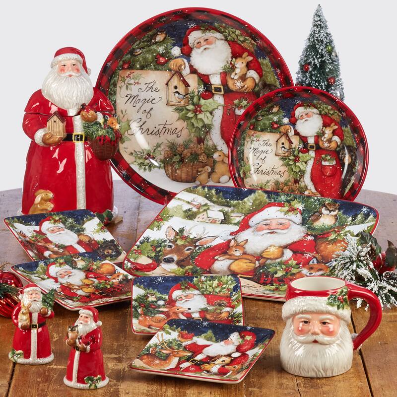 Certified International Magic Of Christmas Santa 9-inch Salad/Dessert Plates (Set of 4)