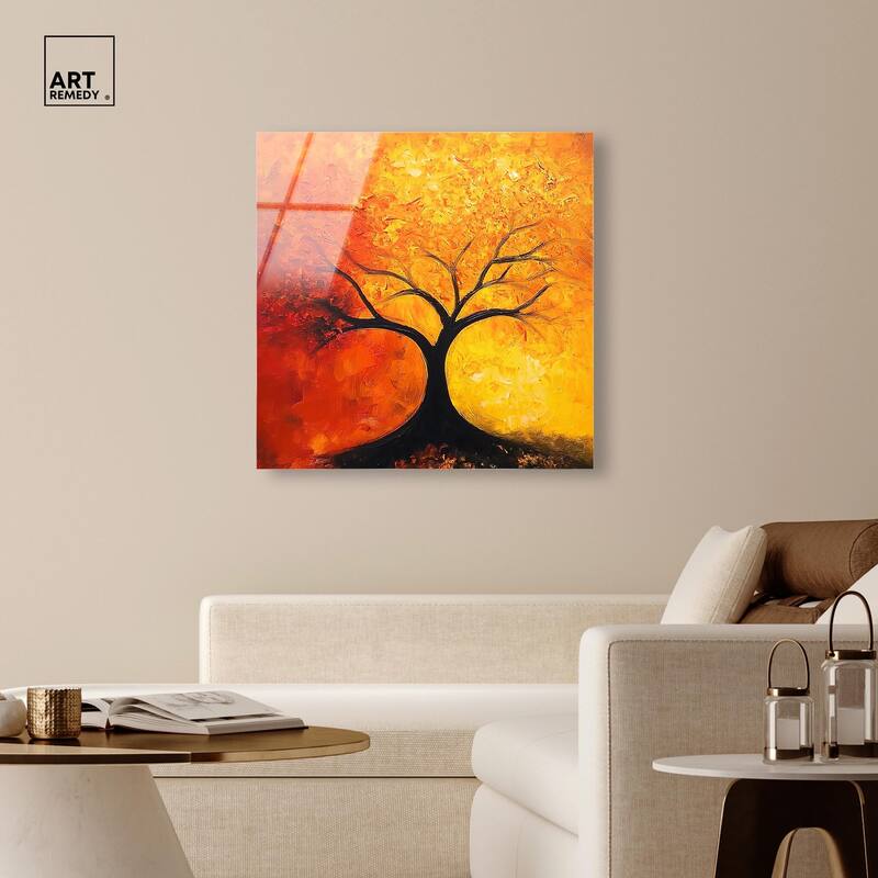 Tree of Opposites I Acrylic by Art Remedy, Ready to Hang