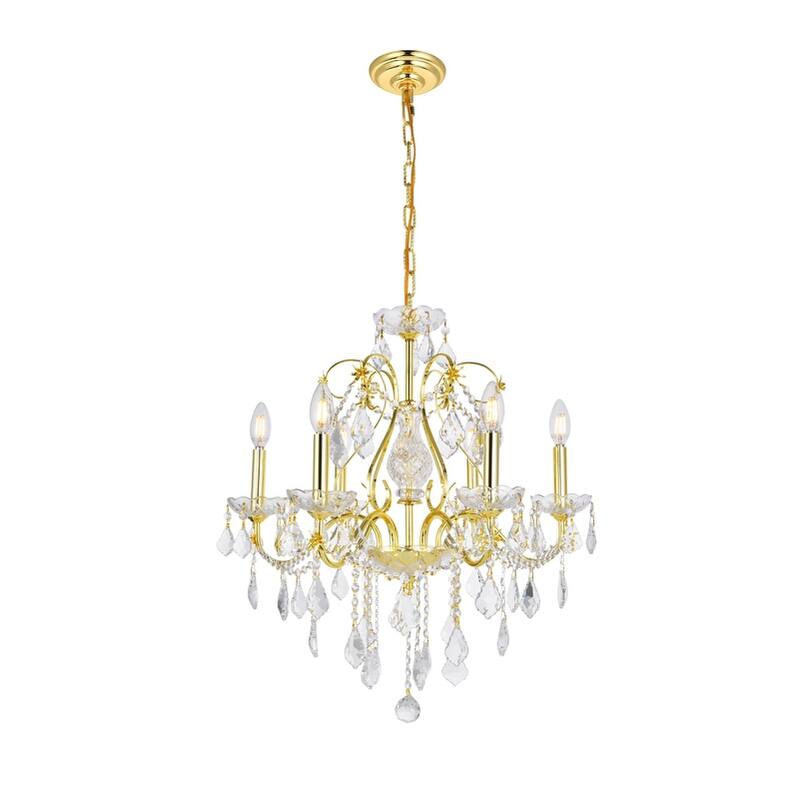 Fleur Illumination 6 light Gold Chandelier
