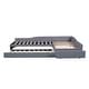 preview thumbnail 36 of 40, 3-in-1 Daybed L-shape Corner Sofa Bed with Pull-out Drawer and Trundle Bed, Linen Upholstered Bed Twin Size Sleeper Couch Bed