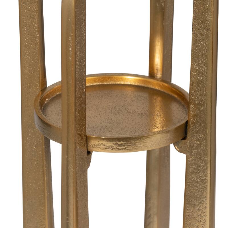 Sagebrook Home Modern Metal Solid Pillar Candle Holder
