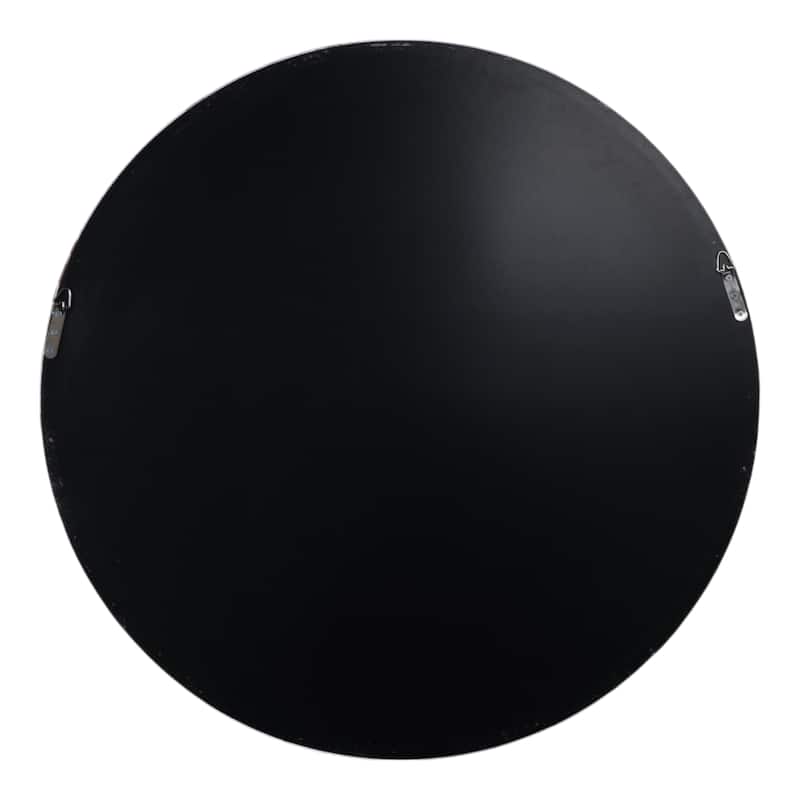 Modern Large Wall Mirror with 3D Wood Frame - 36", White - 36.0"