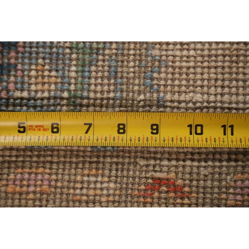 Hand-knotted Oushak Turkish Runner Rug Oriental Wool Carpet - 2'7"x 9'11"