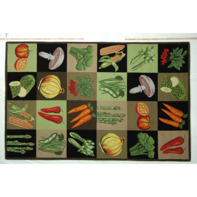 SAFAVIEH Hand-hooked Vintage Poster Carolijn Novelty Wool Rug