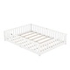 preview thumbnail 6 of 7, Queen Size Bed Floor Bed with Safety Guardrails and Door for Kids