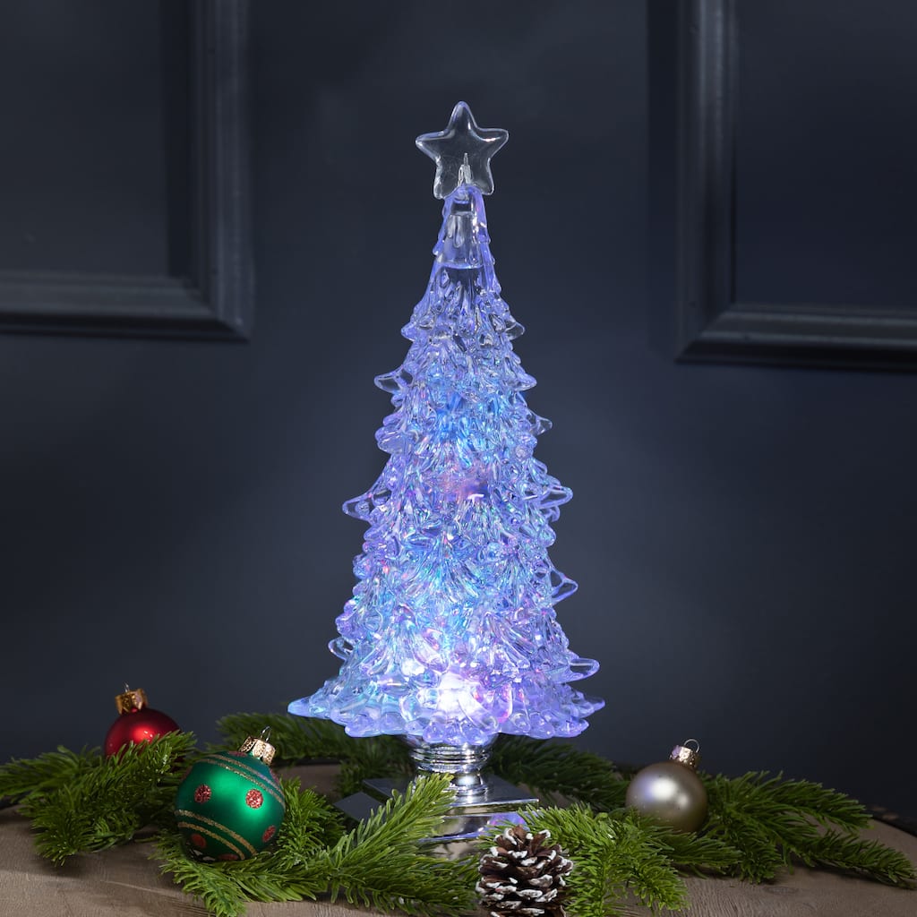 12.6 in. Illuminated Christmas Tree Spinning Water Globe