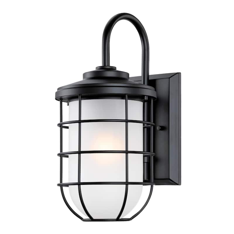 Westinghouse Crestview One-Light Outdoor Wall Fixture - 1-Light - Matte Black