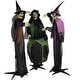 preview thumbnail 10 of 11, Haunted Hill Farm Life-Size Animatronic Witches, Indoor/Outdoor Halloween Decoration, Light-up Eyes, Poseable