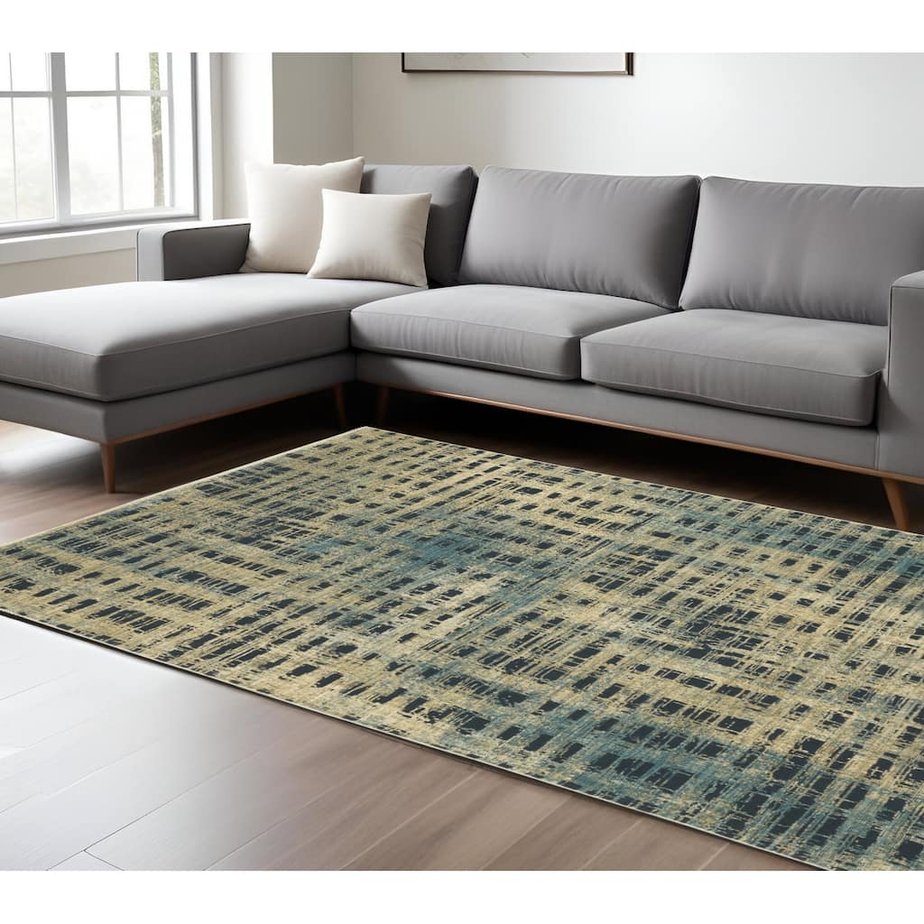 HomeRootsGeometric Modern Rectangle Area Rug