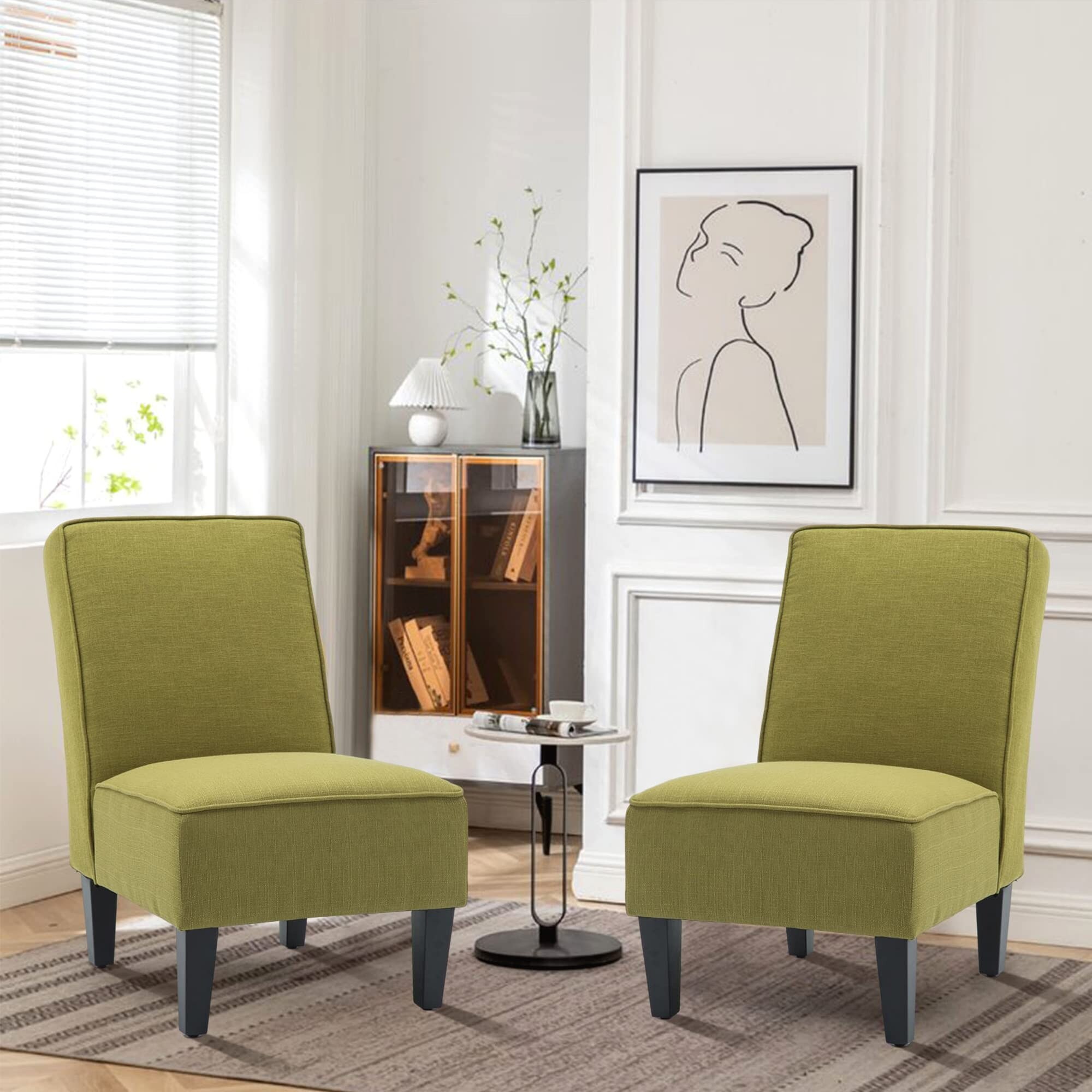 Armless accent chairs sales set of 2
