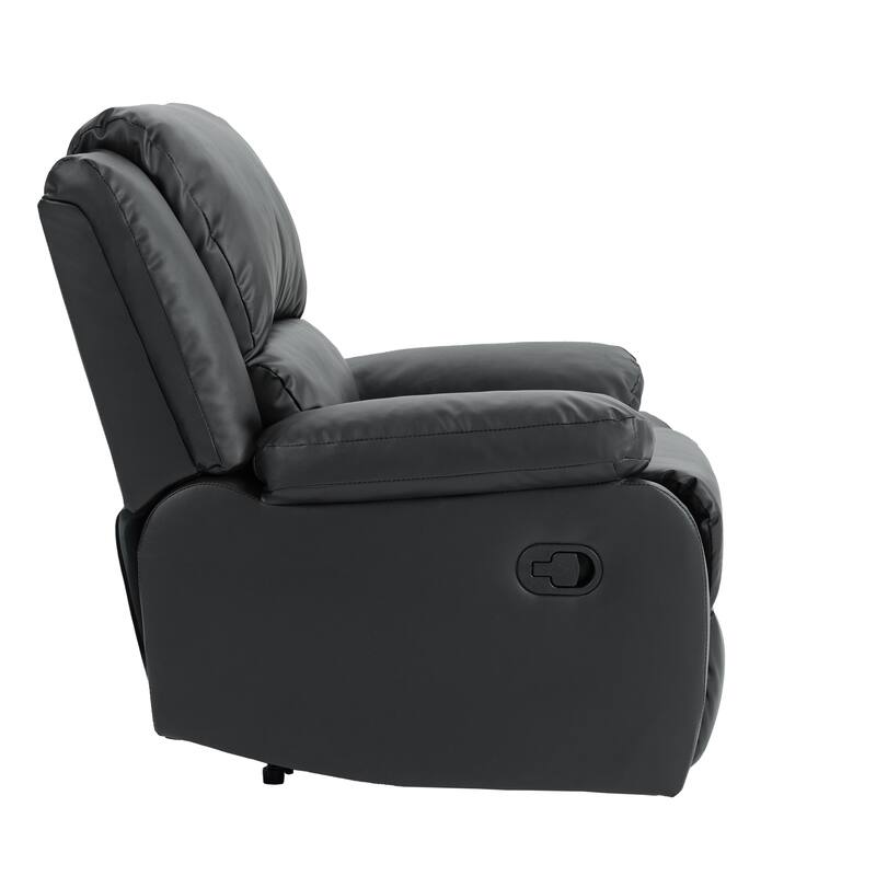 2Set Modern Lounger Upholstered Push Back Manual Recliner Chair