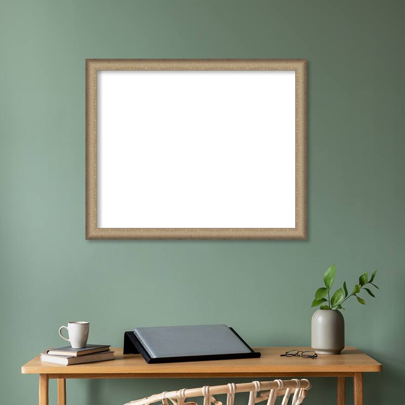 Amanti Art Elegant Brushed Bronze Narrow Framed Dry Erase Magnetic Board