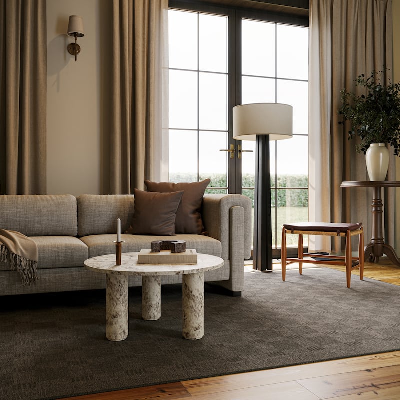 Nate Berkus Walker Modern Checkered Washable Area Rug - 5' x 8' - Charcoal