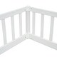 preview thumbnail 11 of 9, Sturdy Structure Double Twin Floor Bed with Fence,Guardrails