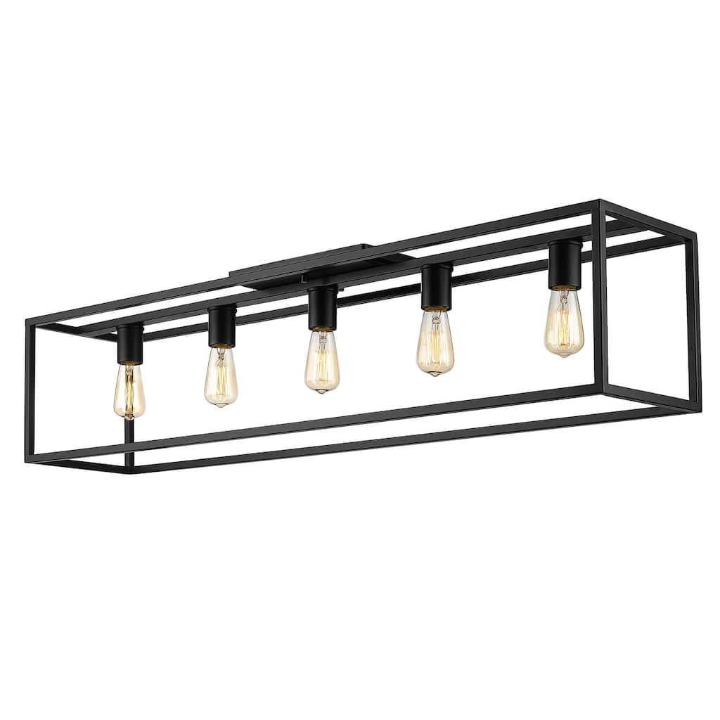 Golden Lighting 2072-FM41 Wesson 5 Light 41" Wide Flush Mount Linear