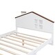 preview thumbnail 8 of 10, Full Size House Platform Bed with LED Lights and Storage