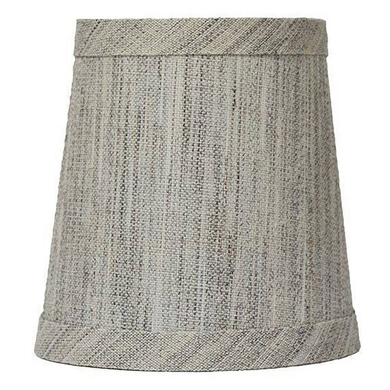 Linen Mini Chandelier Lamp Shade, Clip On, 4 inch Bottom Diameter, 4.75" Height
