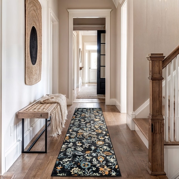 World Rug Gallery Contemporary Vine Floral Area Rug - On Sale