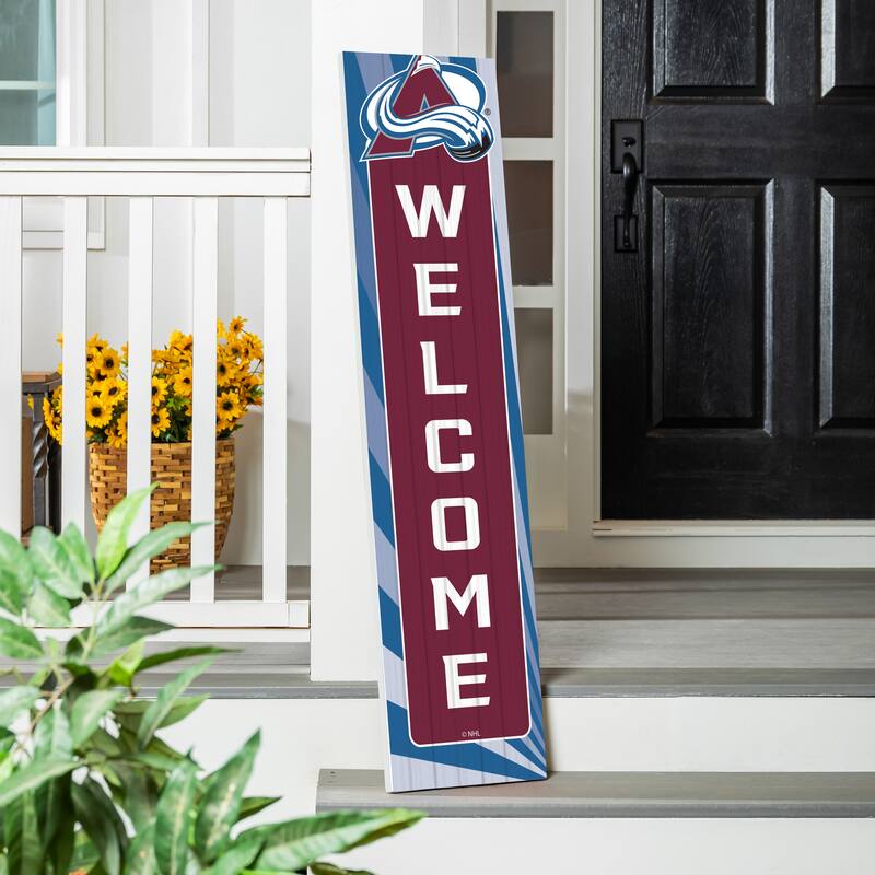 47" Porch Leaner Welcome Wall Sign, Colorado Avalanche - Multi