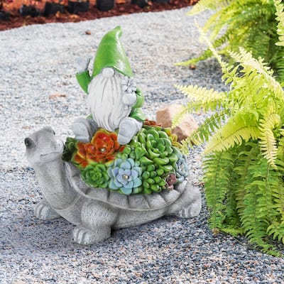 Solar Garden Outdoor Statues with LED Light