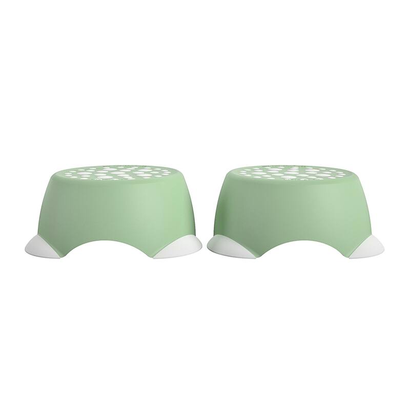 Anmytek Kids One-Step Step Stool 2 Pack Small Children's Step Stool - Green