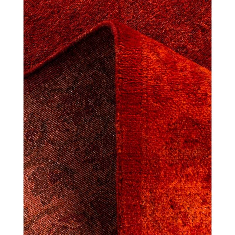 Contemporary Overdyed Wool Hand Knotted Runner - 2' 7" x 4' 8"