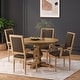 preview thumbnail 4 of 62, Mores Upholstered 5 Piece Circular Dining Set by Christopher Knight Home Natural/Brown