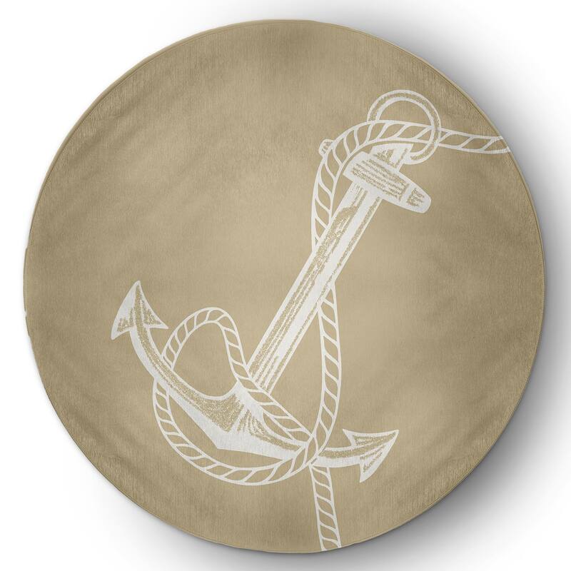 Anchored Nautical Chenille Rug