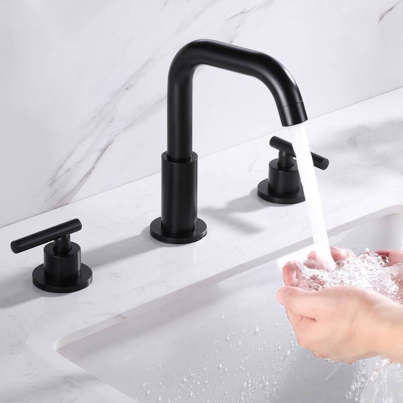 Widespread Bathroom Sink Faucet 3 Holes Bathroom Faucet 8 Inch Double Handle Vanity Basin Faucets