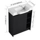 preview thumbnail 21 of 25, Beingnext 28" Bathroom Vanity With Sink, Freestanding Bathroom Vanity With 1 Door And 3 Shelves