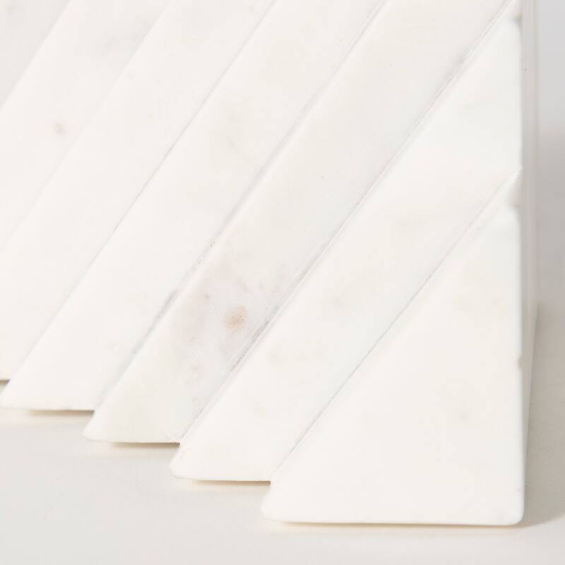 Sophia 8.0"L x 6.0"W x 7.0"H Marble Set Of Two Bookends