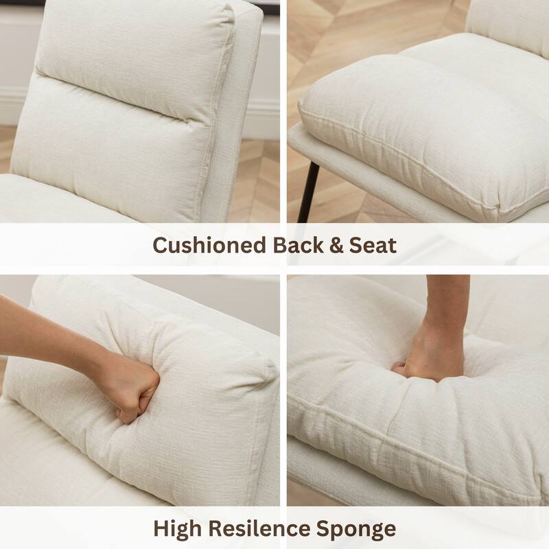 Trestle Dining Table Set with 4 White Upholstered Side Chairs