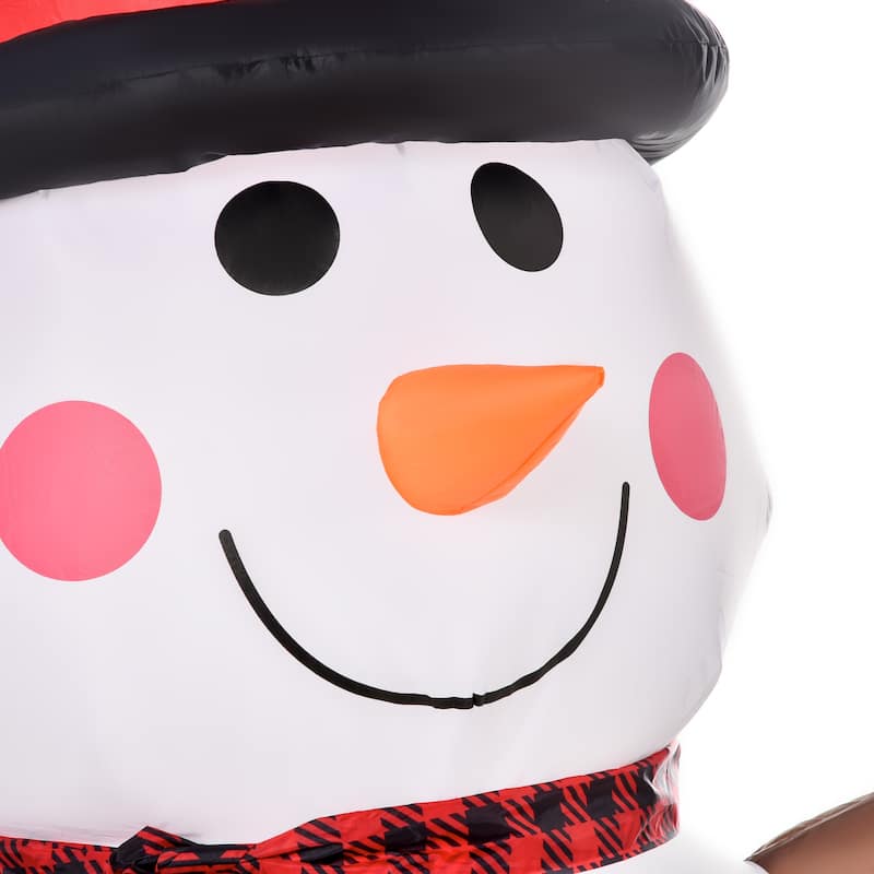 HOMCOM 6' Inflatable Snowman Christmas Decoration