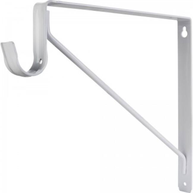 Hardware Resources Closet Rod and Shelf Support Bracket for 1-5/16 - White