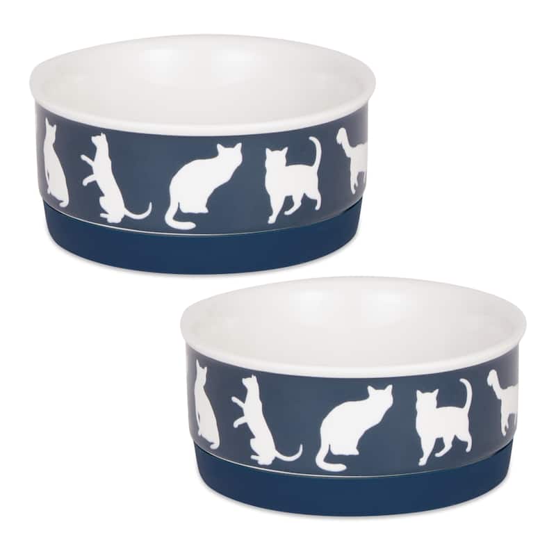 Bone Dry Pet Bowl Cats Meow (Set of 2)