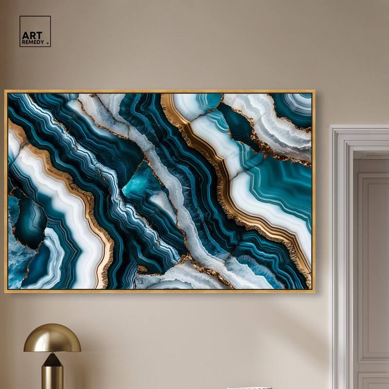 Teal Tides Treasure I Canvas by Art Remedy