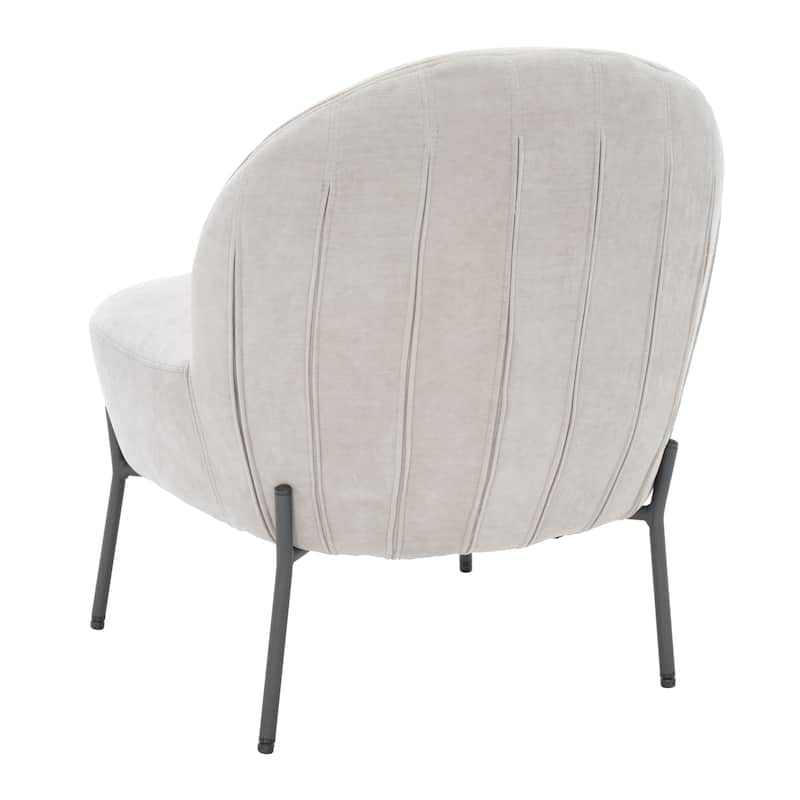 SAFAVIEH Geena Petite Velvet Slipper Chair - 21 In. W x 26 In. D x 26 In. H - 21Wx26Dx26H