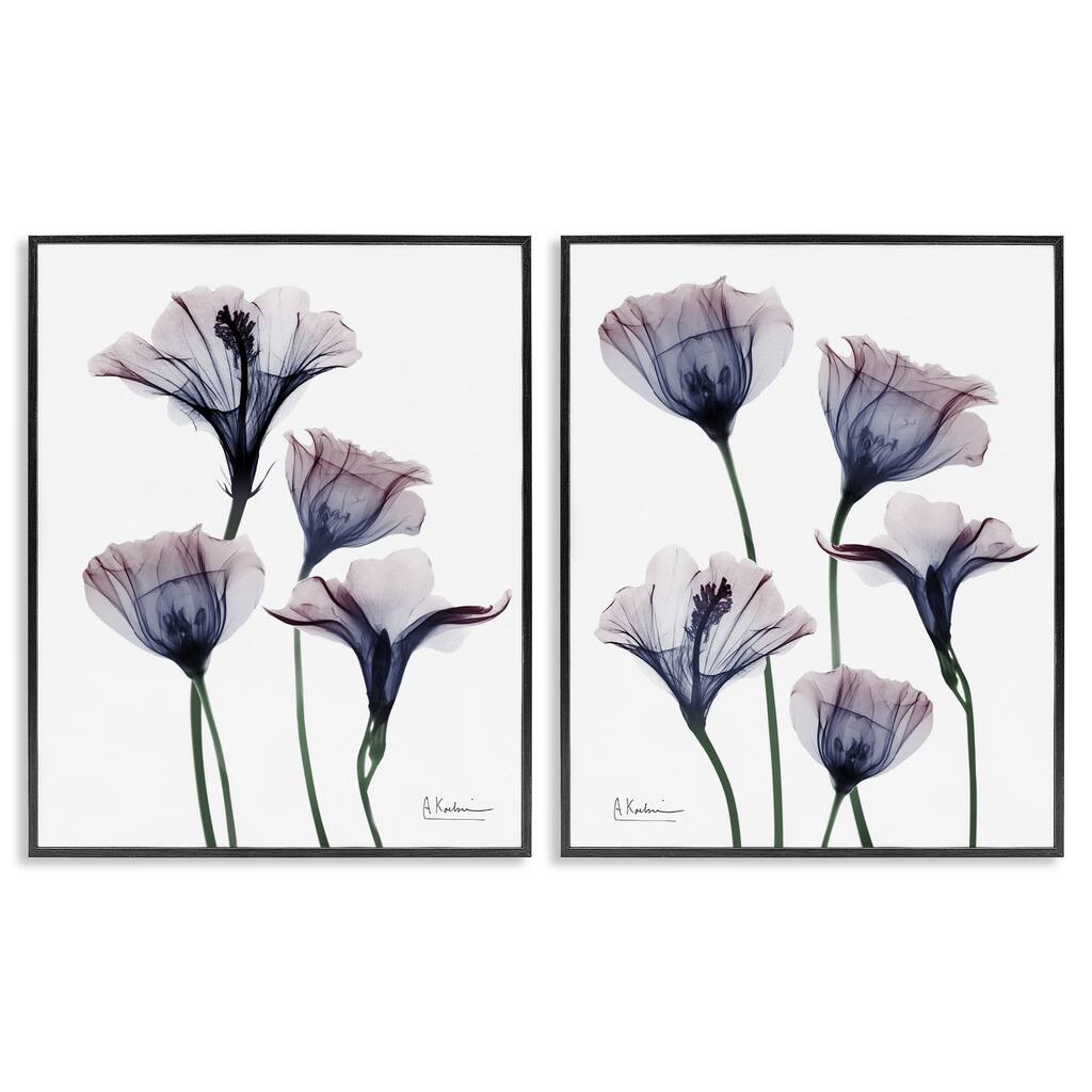 Stupell Bountiful Dusk Lilies Framed Giclee Art Design By Albert Koetsier (Set of 2)