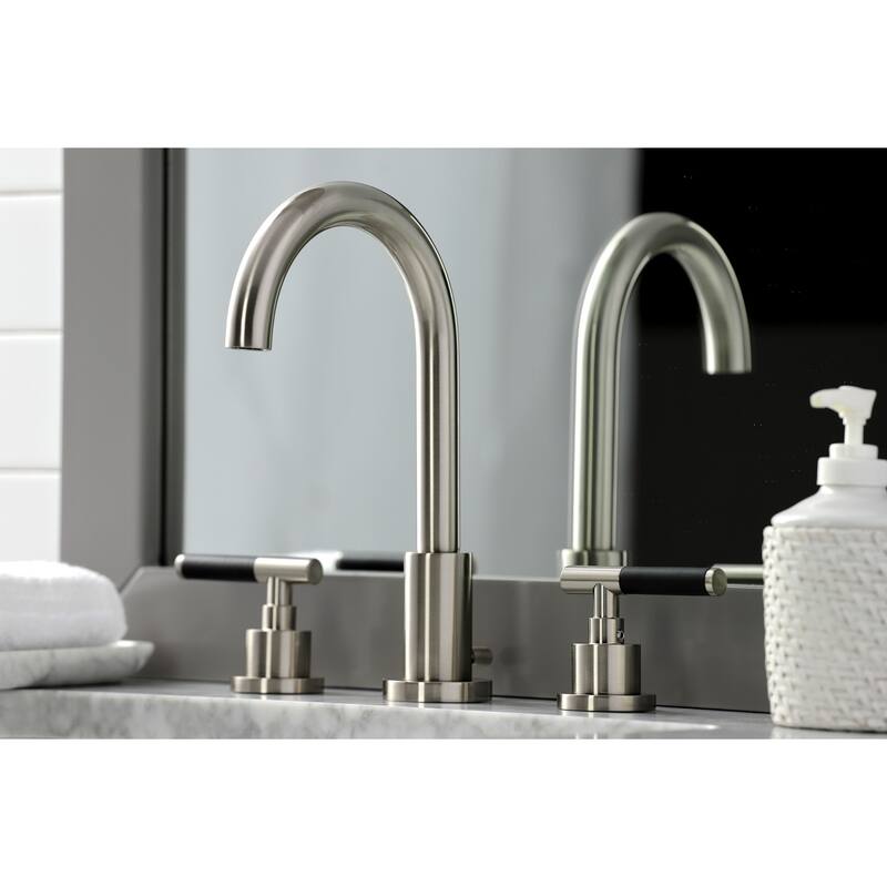 Kingston Brass Kaiser 8 in. Widespread Bathroom Faucet - Brushed Nickel